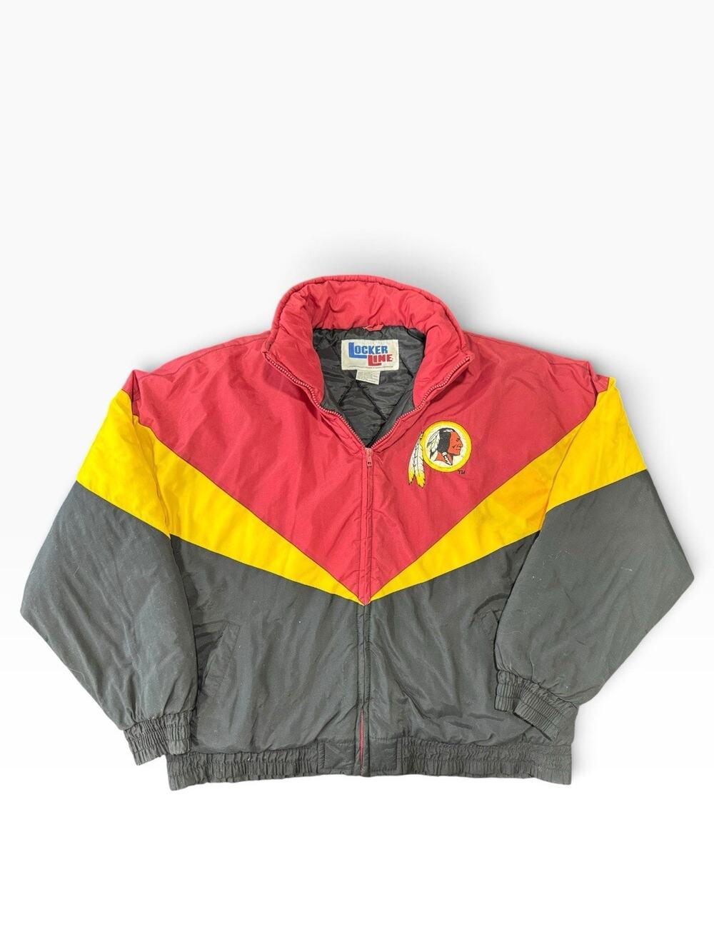Vintage 90s Washington Redskins Locker Line Jacket Men's Large NFL